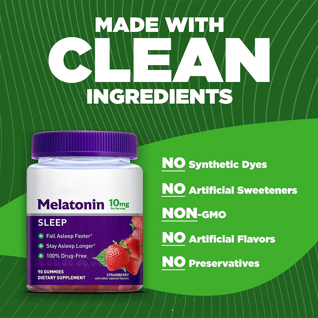 Melatonin 10mg Sleep Gummies | Strawberry Flavour